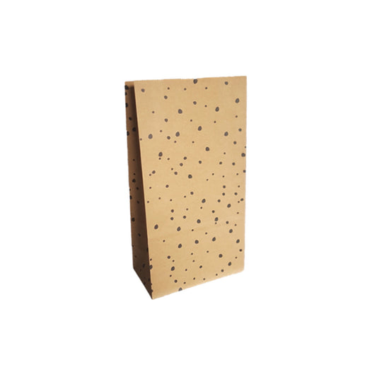 Blokbodemzakken | kraft dots (2 stuks)