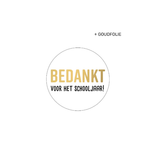 Cadeaustickers | bedankt voor het schooljaar (10 stuks)