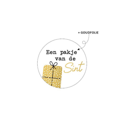 Cadeaustickers | een pakje van de sint (10 stuks)