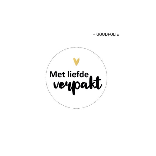 Cadeaustickers | met liefde verpakt (10 stuks)