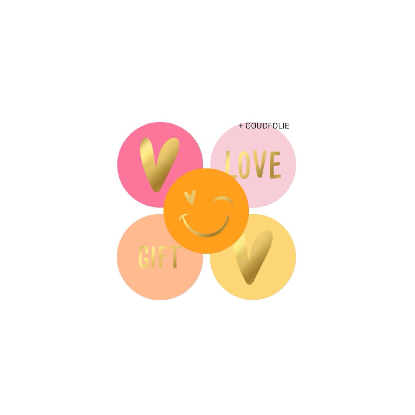 Cadeaustickers | love (10 stuks)