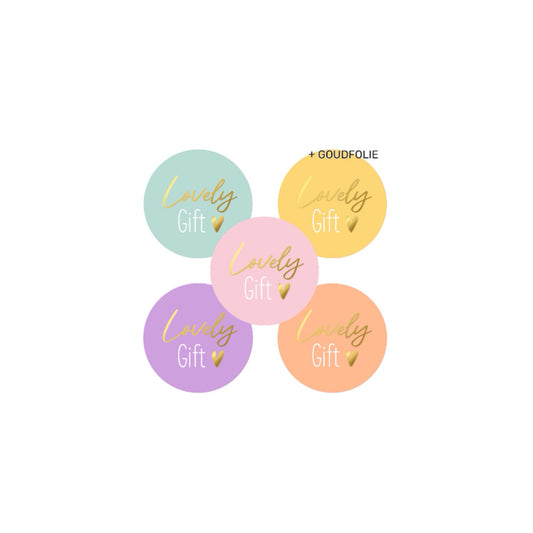 Cadeaustickers | lovely gift (10 stuks)