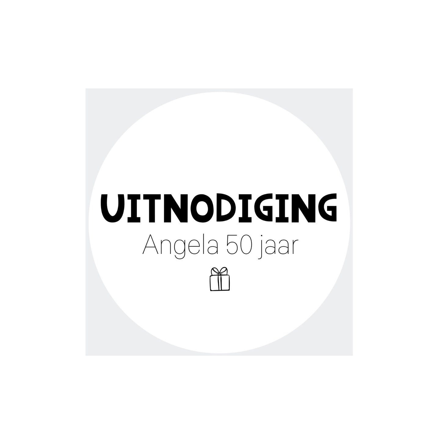 Gepersonaliseerde sticker | uitnodiging, naam + leeftijd (per stuk)