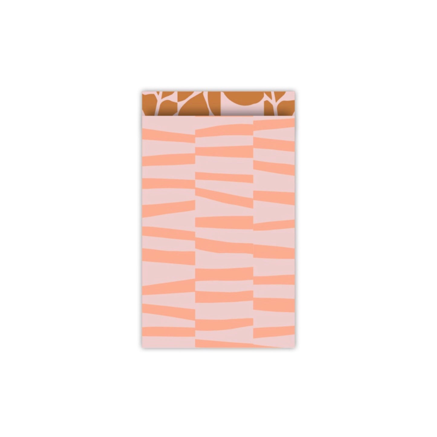 Cadeauzakjes - bold lines - peach - 12x19 cm - 5 stuks