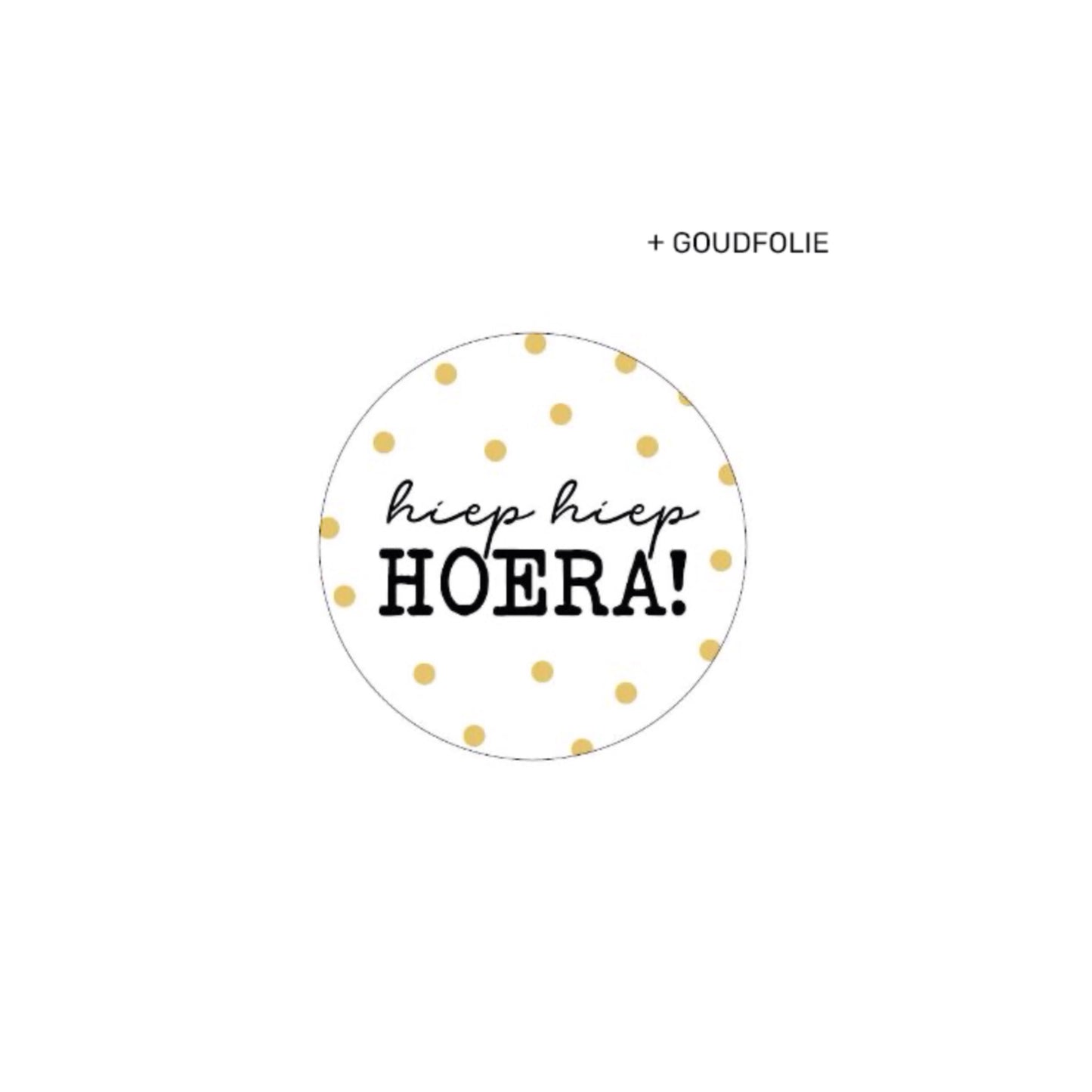 Cadeaustickers - hiep hiep hoera - wit - 10 stuks