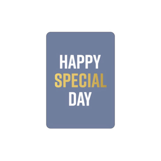 Minikaartje - happy special day - blauw - A7